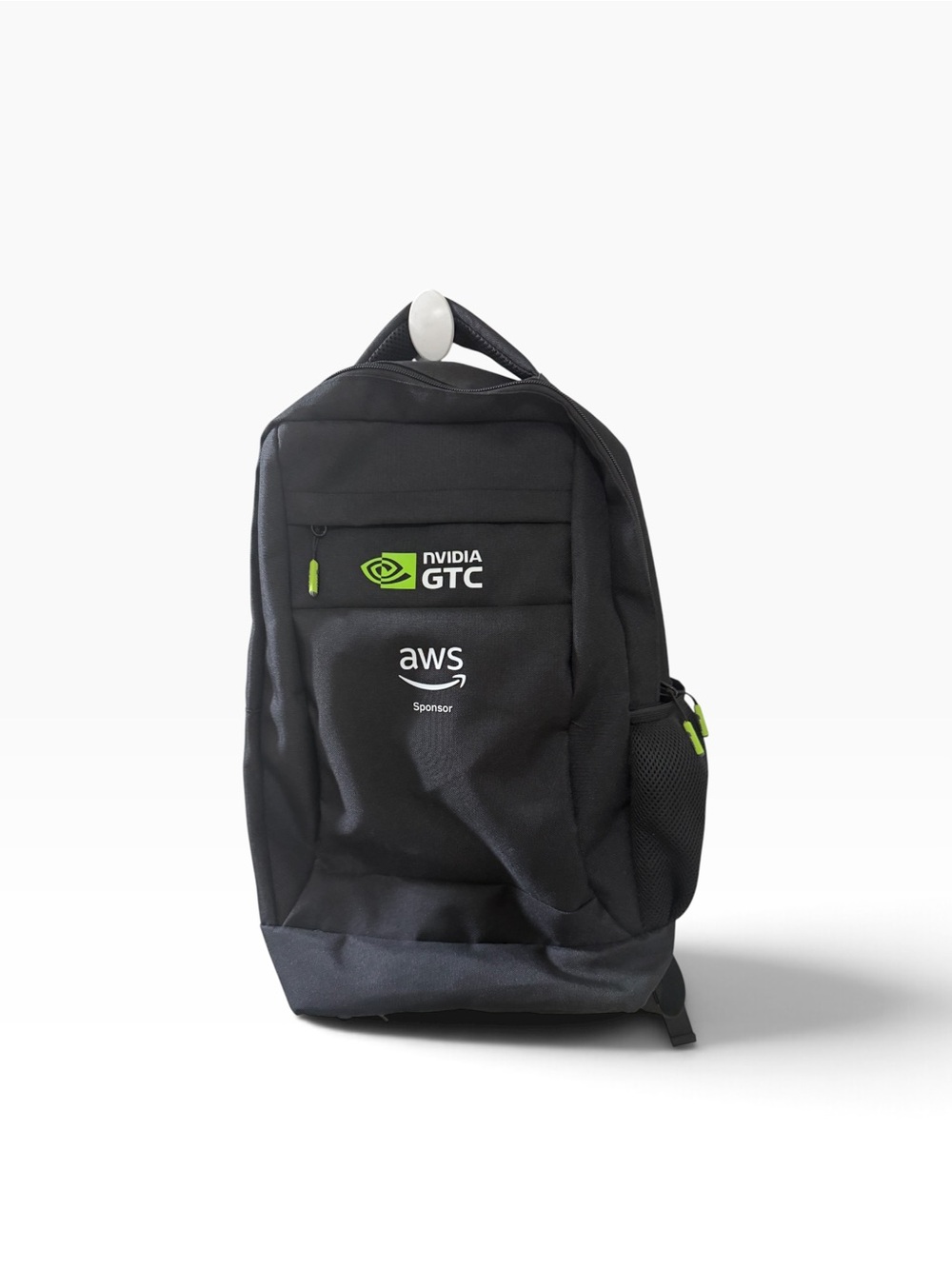 NVIDIA GTC Black Backpack with AWS Branding Conference Promotional Swag San Jose